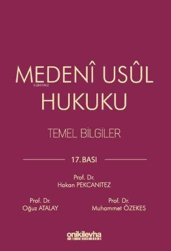 Medeni Usul Hukuku Temel Bilgiler - 1