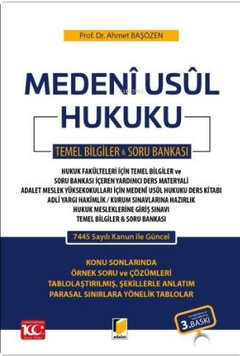 Medeni Usul Hukuku Temel Bilgiler & Soru Bankası - 1