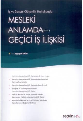 Mesleki Anlamda Geçici İş İlişkisi - 1