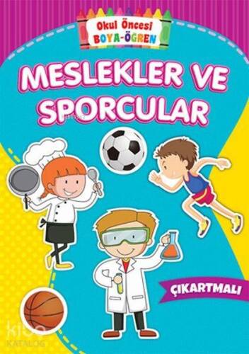 Meslekler ve Sporcular - Okul Öncesi Boya-Öğren - 1