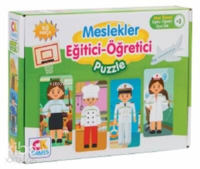 Meslekleri Öğreniyorum Okul Öncesi Oyun Seti +3 Yaş;Eğitici Öğretici 40 Parça Puzzle Oyun Seti - 1