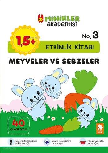 Meyveler ve Sebzeler Etkinlik Kitabı - Minikler Akademisi - 1