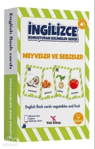 Meyveler ve Sebzeler - İngilizce Konuşturan Kelimeler Serisi English Flash Cards - Vegatables and Fruit - 1