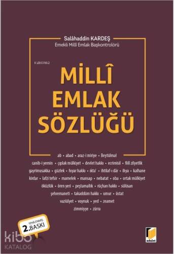 Milli Emlak Sözlüğü - 1