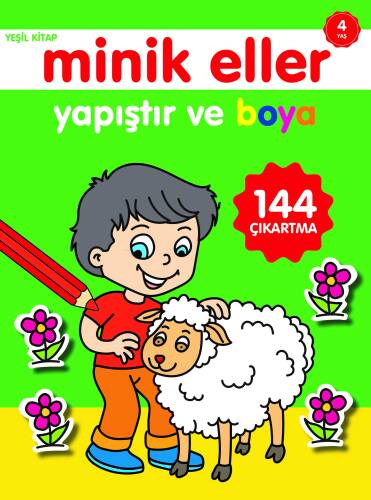 Minik Eller Yapıştır ve Boya;Yeşil Kitap - 1