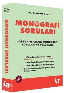 Monografi Soruları; Özgün ve Çıkmış Monografi Soruları ve Çözümleri - 1