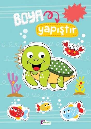 Mor Elma Boya Yapıştır Stickerlı Boyama Kitabı - 1