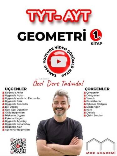 Moz Akademi TYT AYT Geometri 1. Kitap Tamamı Çözümlü Soru Bankası - 1