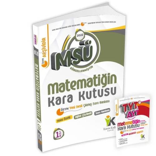 MSÜ Matematiğin Kara Kutusu 1.Cilt Konu Özetli Dijital Çözümlü Çıkmış Soru Bankası - 1