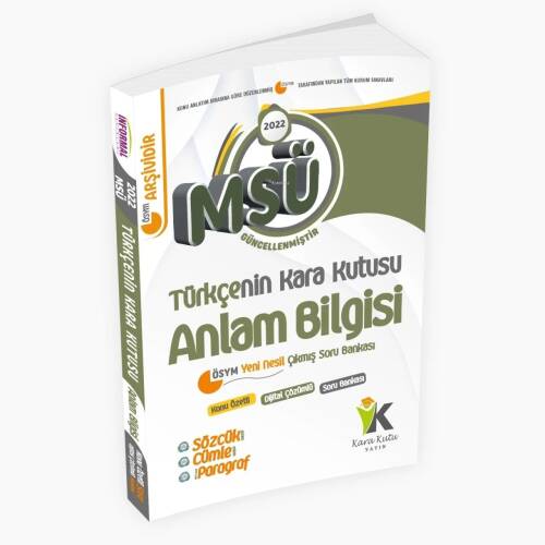 MSÜ Türkçenin Kara Kutusu PARAGRAF-Sözcük-Cümle Anlamı Dijital Çözümlü Konu Özetli Çıkmış Soru Bankası - 1