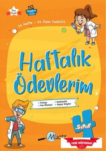 Mucit Yayınları 4. Sınıf Haftalık Ödevlerim - MA - 1