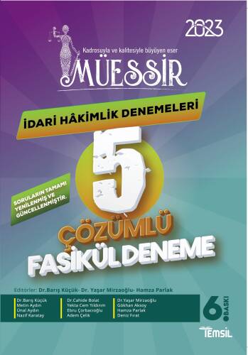 Müessir İdari Hakimlik Denemeleri-2023 Çözümlü 5 Deneme - 1