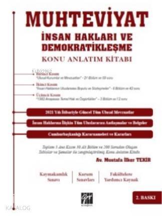 Muhteviyat İnsan Hakları ve Demokratikleşme Konu Anlatım Kitabı - 1