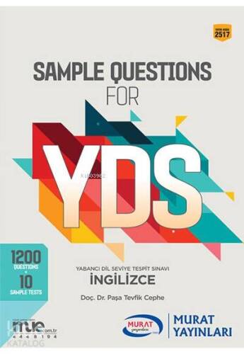 Murat Yayınları Sample Questions for YDS Yabancı Dil Seviye Tespit Sınavı İngilizce Kod 2517 Murat - 1