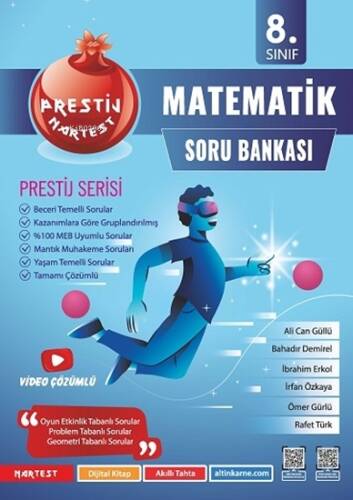 Nartest Yayınevi 8. Sınıf Prestij Matematik Soru Bankası - 1