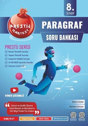 Nartest Yayınevi 8. Sınıf Prestij Paragraf Soru Bankası - 1