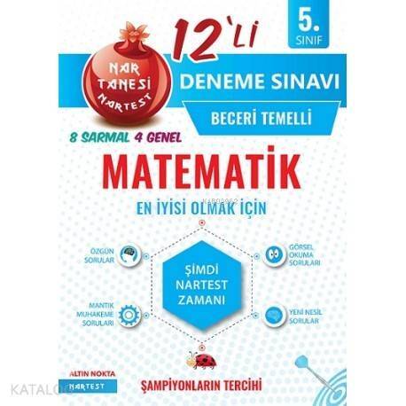 Nartest Yayınları 5. Sınıf Matematik Nar Tanesi 12 li Deneme Sınavı Nartest - 1