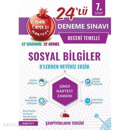 Nartest Yayınları 7. Sınıf Sosyal Bilgiler Nar Tanesi 24 lü Deneme Sınavı Nartest - 1