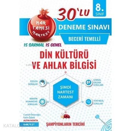 Nartest Yayınları 8. Sınıf LGS Din Kültürü ve Ahlak Bilgisi Nar Tanesi 30 lu Deneme Nartest - 1