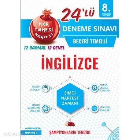 Nartest Yayınları 8. Sınıf LGS İngilizce Nar Tanesi 24 lü Deneme Nartest - 1