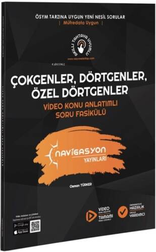 Navigasyon Yayınları TYT AYT Matematik Çokgenler, Dörtgenler ve Özel Dörtgenler Konu Anlatımlı Soru Fasikülü - 1