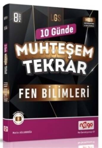 Nego Yayınları 8. Sınıf LGS Fen Bilimleri Muhteşem Tekrar - 1