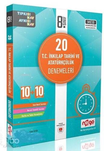 Nego Yayınları 8. Sınıf LGS T.C. İnkılap Tarihi ve Atatürkçülük 20 Denemeleri Nego - 1