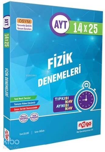 Nego Yayınları AYT Fizik Tamamı Video Çözümlü 14x25 Branş Deneme Nego - 1