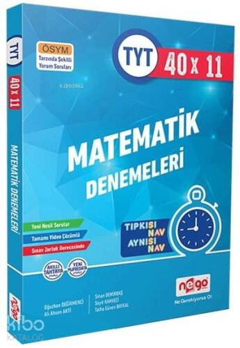 Nego Yayınları TYT Matematik Tamamı Video Çözümlü 40x11 Branş Deneme Nego - 1