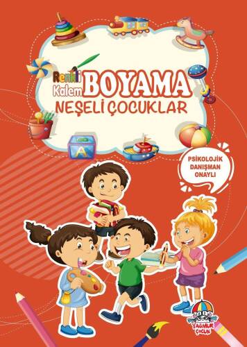 Neşeli Çocuklar;Renkli Kalem Boyama - 1