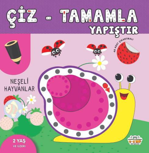 Neşeli Hayvanlar - Çiz - Tamamla - Yapıştır - 1