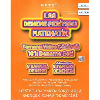 Netbil 8. Sınıf LGS Matematik Periyot 16 li Deneme Seti - 1