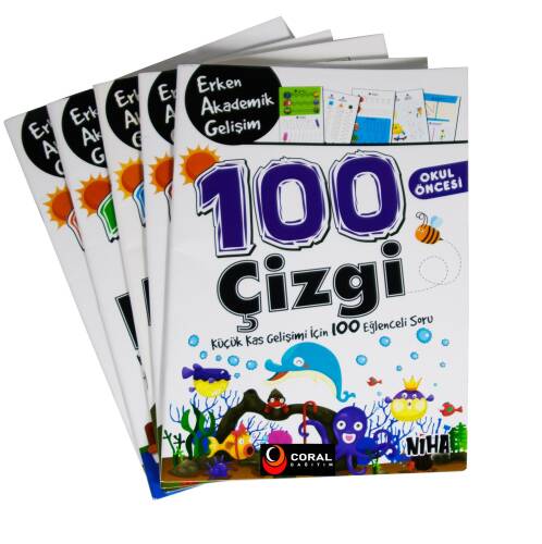 Niha Çocuk Okul Öncesi Erken Akademik Gelişim 100 Etkinlik (5 Kitap Set) 5+Yaş - 1