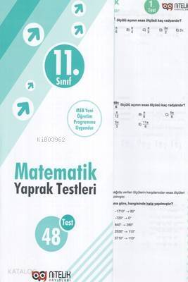 Nitelik - 11. Sınıf Matematik Yaprak Testleri - 1