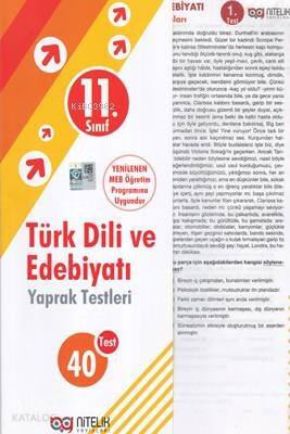 Nitelik - 11. Sınıf Türk Dili ve Edebiyatı Yaprak Testleri - 1