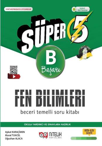 Nitelik 5. Sınıf Süper Fen Bilimleri Beceri Temelli Soru Kitabı (B) - 1