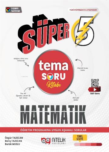 Nitelik 5.Sınıf Süper Matematik Tema Soru Kitabı - 1