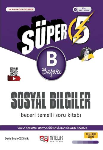 Nitelik 5.Sınıf Süper Sosyal Bilimler (B) Beceri Temelli Soru Kitabı - 1