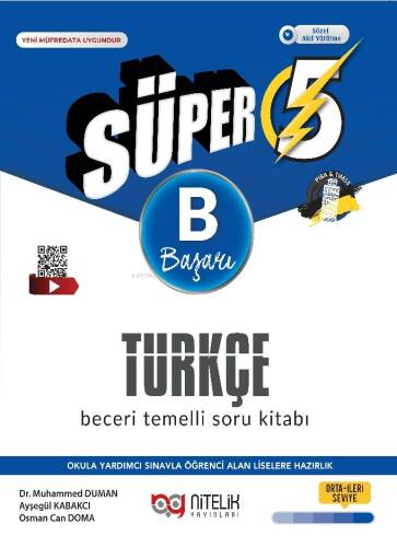 Nitelik 5.Sınıf Süper Türkçe(B) Beceri Temelli Soru Kitabı - 1