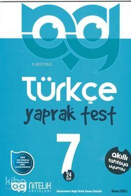 Nitelik Yayınları - 7. Sınıf Türkçe Yaprak Test - 1