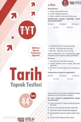 Nitelik Yayınları TYT Tarih Yaprak Testleri - 1