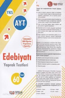 Nitelik -YKS AYT Edebiyatı Yaprak Testleri - 1