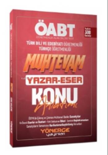 ÖABT Türkçe-Edebiyat Muhtevam Yazar Eser Konu Anlatımı - 1