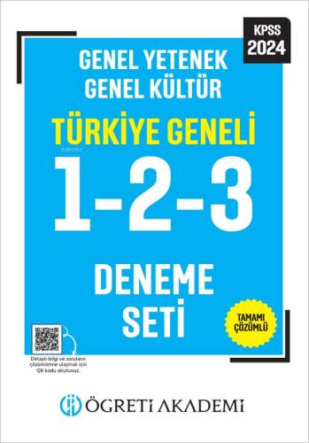 Öğreti Akademi 2024 KPSS Genel Yetenek Genel Kültür Tamamı Çözümlü Türkiye Geneli 1-2-3 Deneme Seti - 1