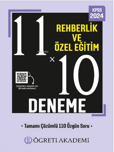 ÖĞRETİ AKADEMİ KPSS Eğitim Bilimleri 11X10 Rehberlik ve Özel Eğitim Deneme - 1