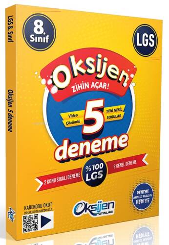 Oksijen Yayınları 8. Sınıf LGS Tüm Dersler Oksijen 3+2 Deneme - 1