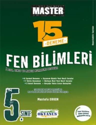 Okyanus 5. Sınıf Master 15 Fen Bilimleri Denemesi - 1