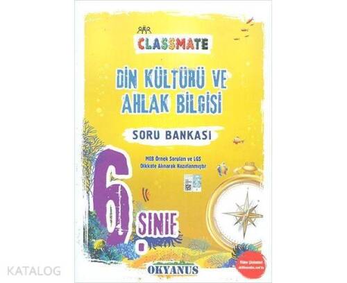 Okyanus Yayınları 6. Sınıf Din Kültürü ve Ahlak Bilgisi Classmate Soru Bankası Okyanus Y - 1