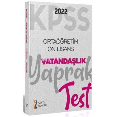 ÖN LİSANS VATANDAŞLIK ÇEK KOPART YAPRAK TEST - 1