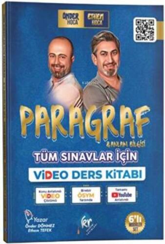 Önder Hoca & Ethem Hoca Tüm Sınavlar Için Paragraf ve Anlam Bilgisi Video Ders Kitabı KR Akademi Yayınları - 1